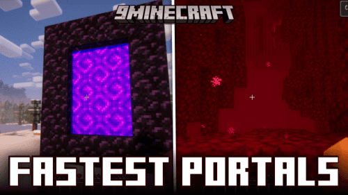 Fastest Portals Mod (1.20.1, 1.20) – Removes The Portal Animation To Save Time Thumbnail