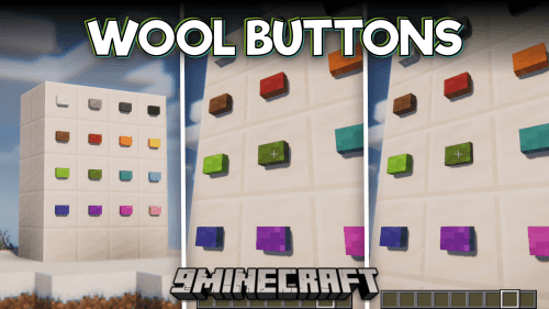 Wool Buttons Mod (1.21, 1.20.1) – Colorful Buttons From Wool Thumbnail