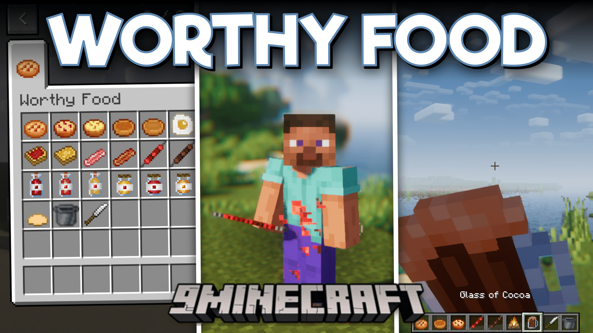 Worthy Food Mod (1.20.3, 1.19.4) - Balance & Simple-To-Craft Food 1