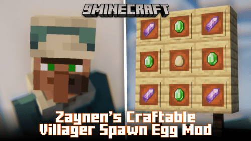 Zaynen’s Craftable Villager Spawn Egg Mod (1.20.1, 1.19.4) Thumbnail