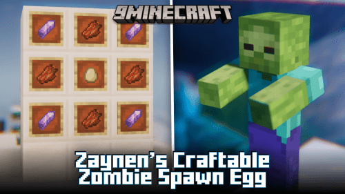 Zaynen’s Craftable Zombie Spawn Egg Mod (1.20.1, 1.19.4) Thumbnail