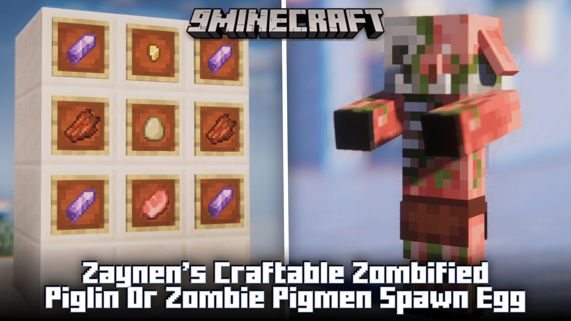 Zaynen's Craftable Zombified Piglin Or Zombie Pigmen Spawn Egg Mod (1.20.1, 1.19.4) 1