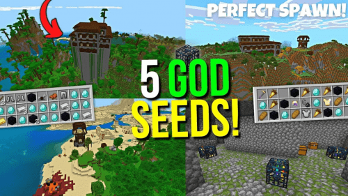 Top 5 Perfect God Seeds For Minecraft (1.20.6, 1.20.1) – Bedrock Edition Thumbnail