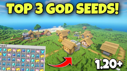 Top 3 Best New God Seeds For Minecraft (1.20.4, 1.19.4) – Bedrock Edition Thumbnail