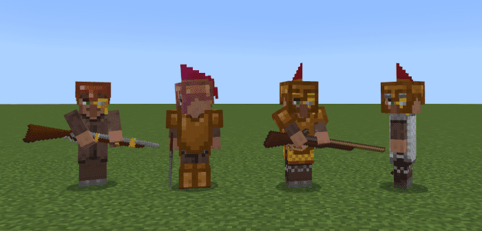 Villager Soldier Vanilla Plus Addon (1.20) - MCPE/Bedrock Mod 3