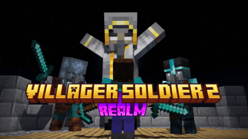 Villager Soldier Vanilla Plus Addon (1.20) – MCPE/Bedrock Mod Thumbnail