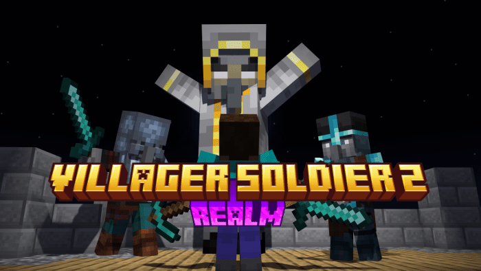 Villager Soldier Vanilla Plus Addon (1.20) - MCPE/Bedrock Mod 1