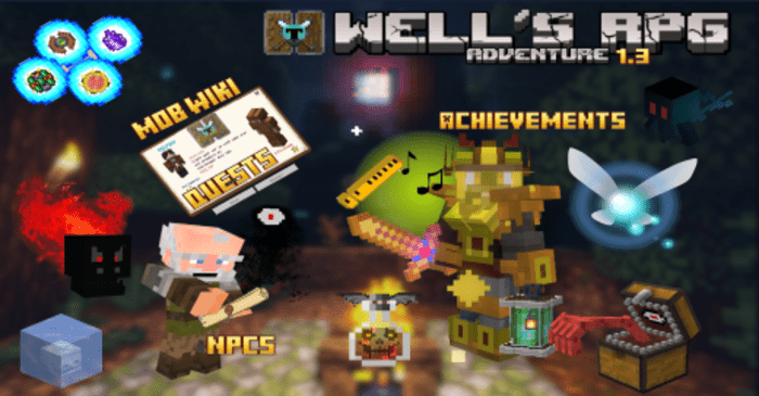 Wells RPG Adventure Addon (1.20) - MCPE/Bedrock Mod 1