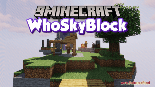 WhoSkyBlock Map (1.20.4, 1.19.4) – 4-Player Skyblock Adventure Thumbnail