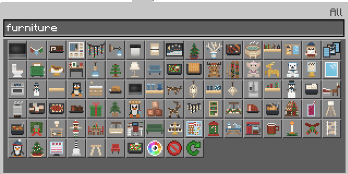 Winter Holidays: Furniture Addon (1.20, 1.19) - MCPE/Bedrock Mod 18