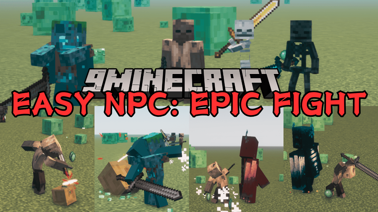 Easy NPC: Epic Fight Mod (1.20.1, 1.19.2) - NPC's Fighting Styles and Weapon Mastery 1