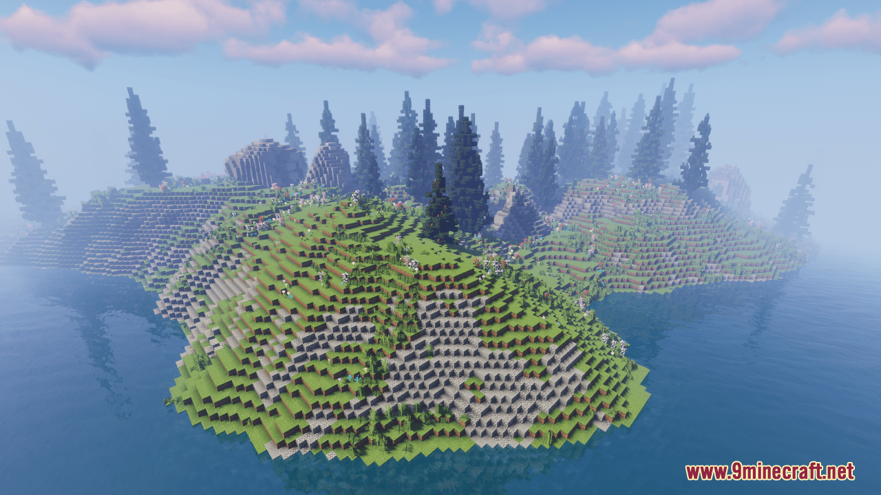 All Alone Map (1.21.1, 1.20.1) - Vast Survival Island 4