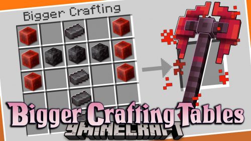 Bigger Crafting Tables Mod (1.12.2, 1.7.10) – 5×5, 7×7, and 9×9 Thumbnail