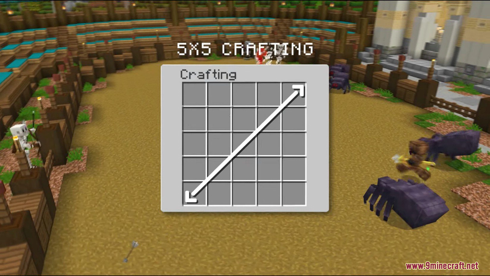 Bigger Crafting Tables Mod (1.12.2, 1.7.10) - 5x5, 7x7, and 9x9 3