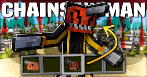 Chainsaw Man Survival Addon (1.20) – MCPE/Bedrock Mod Thumbnail