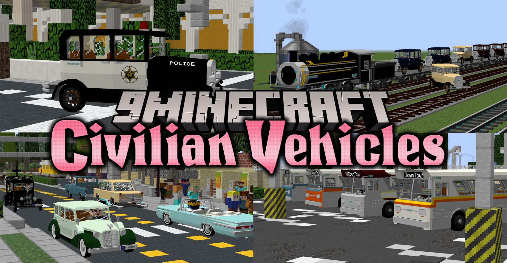 Civilian Vehicles Mod (1.16.5, 1.12.2) - The Best MTS Content Pack 1
