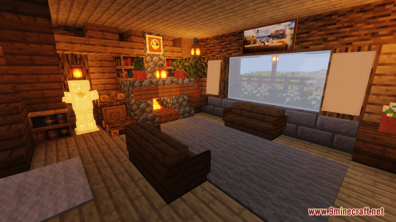 Decorated Wooden Oak House Map (1.21.1, 1.20.1) - Rustic Charm 8