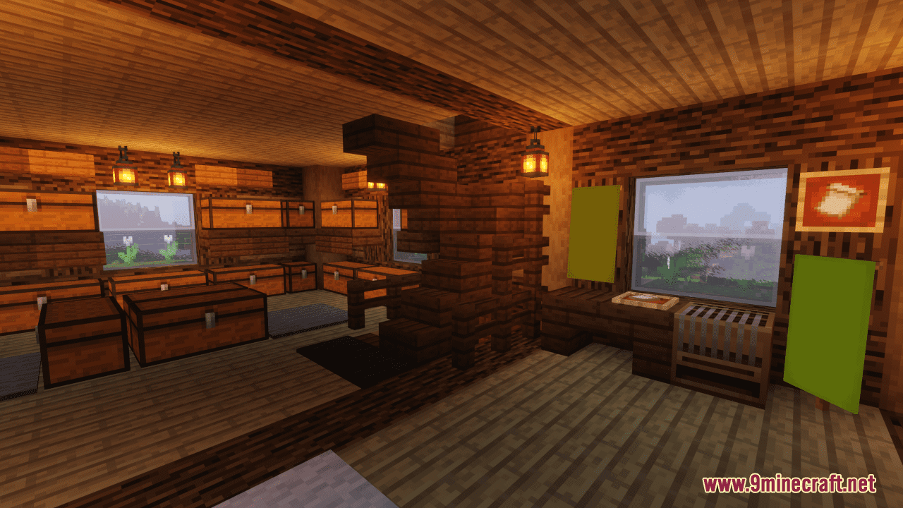 Decorated Wooden Oak House Map (1.21.1, 1.20.1) - Rustic Charm 10