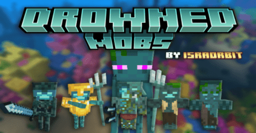 Drowned Mobs Addon (1.20, 1.19) – MCPE/Bedrock Mod Thumbnail