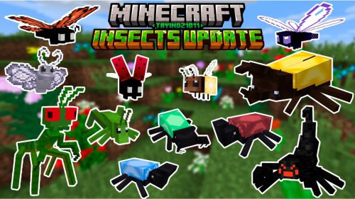 Entity Insects Addon (1.20) – MCPE/Bedrock Mod Thumbnail