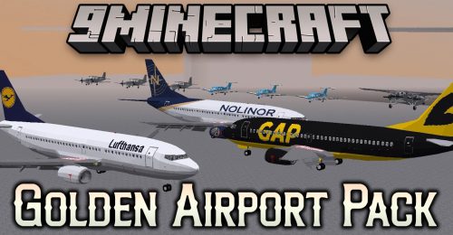 Golden Airport Pack Mod (1.12.2) – Boeing, Airbus Thumbnail