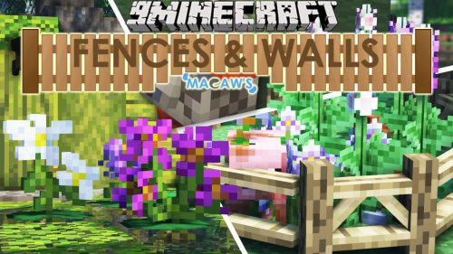 Macaw’s Fences and Walls Mod (1.21, 1.20.1) – New Vanila Styled Gates Thumbnail