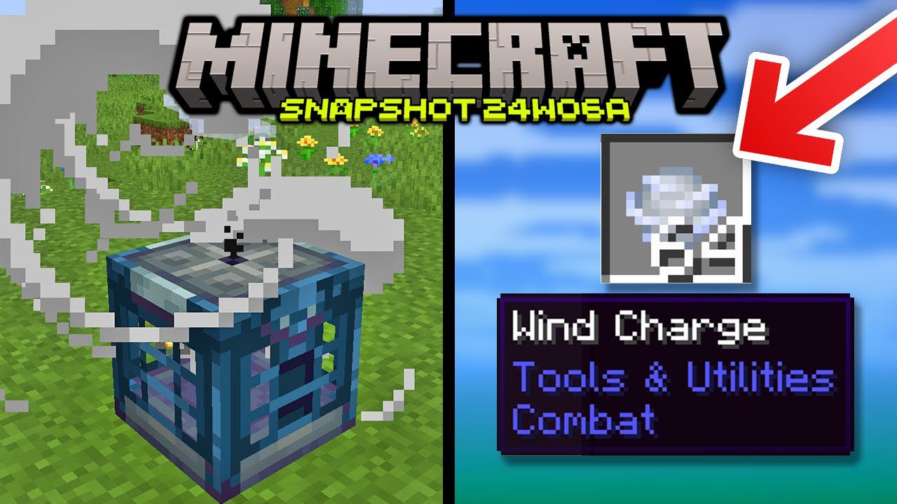 Minecraft 1.20.5 Snapshot 24w06a - Wind Charges, Better Doggos 1