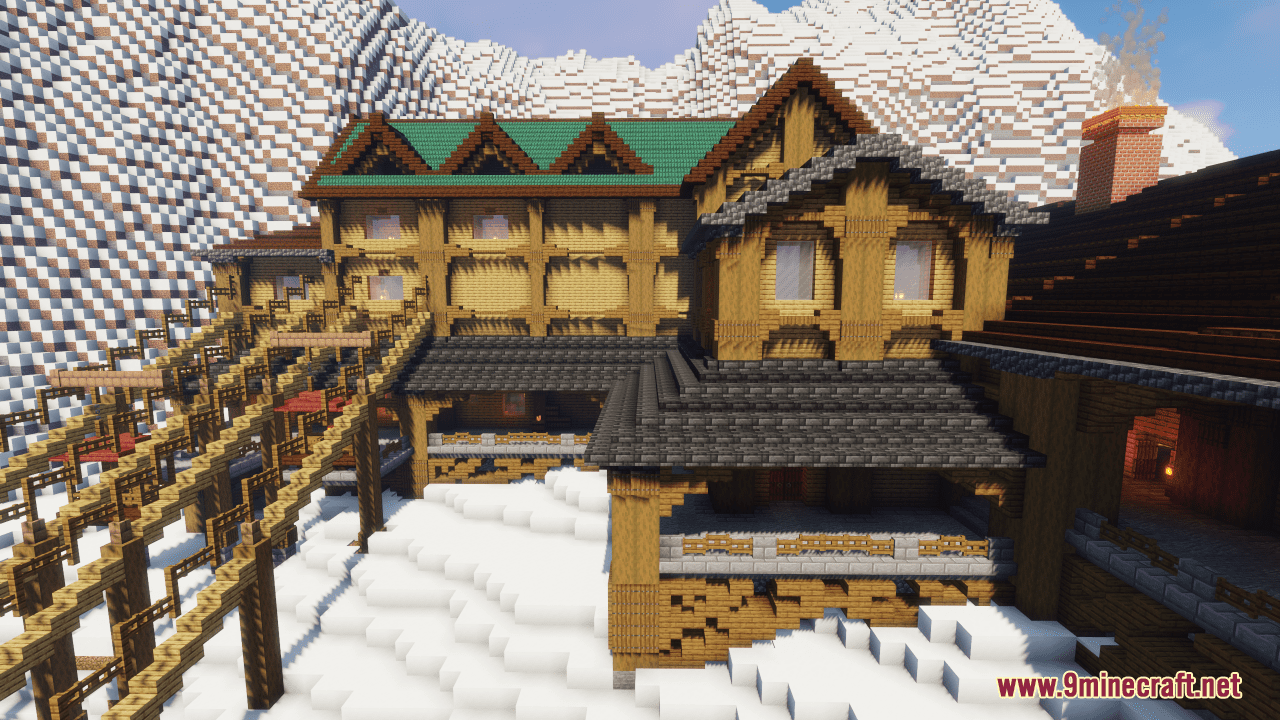 Mountain Cabin Map (1.21.1, 1.20.1) - Snowy Retreat 11