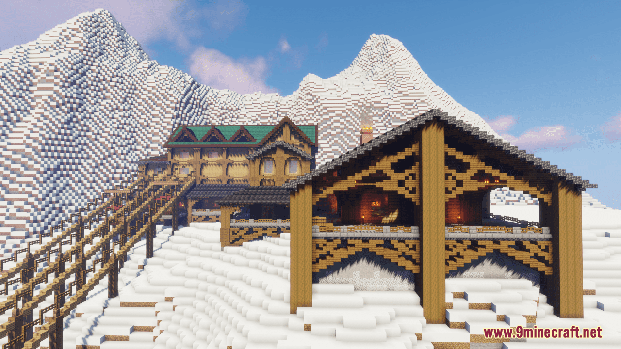 Mountain Cabin Map (1.21.1, 1.20.1) - Snowy Retreat 4