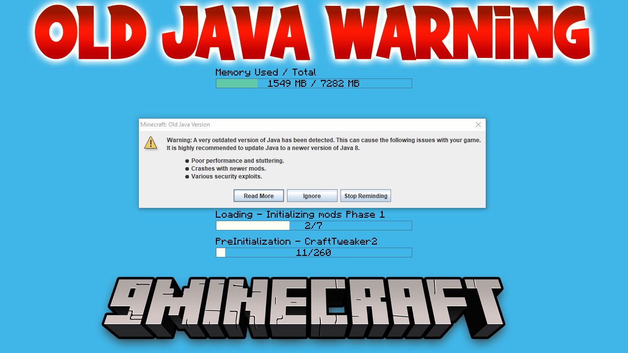 Old Java Warning Mod (1.16.5, 1.15.2) - Warns Users When Java is Outdated 1