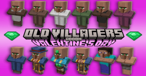 Old Villagers Plus Addon (1.20) – MCPE/Bedrock Mod Thumbnail