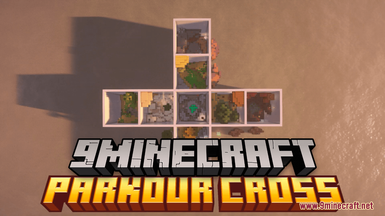 Parkour Cross Map (1.20.4, 1.19.4) - Jump Through The Cross 1