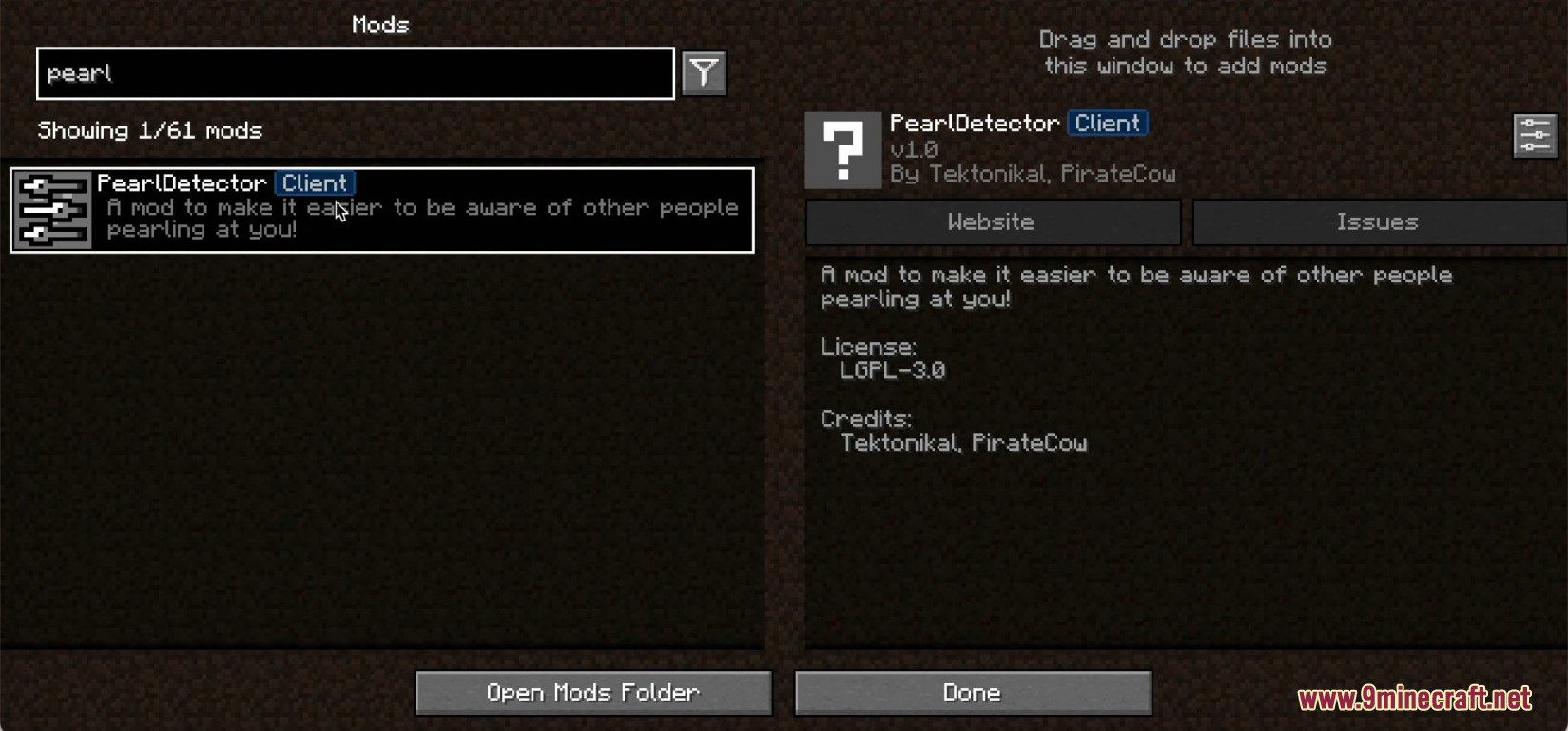 Pearl Detector Mod (1.21.1, 1.20.1) - Aware of Other People Pearling at You 5