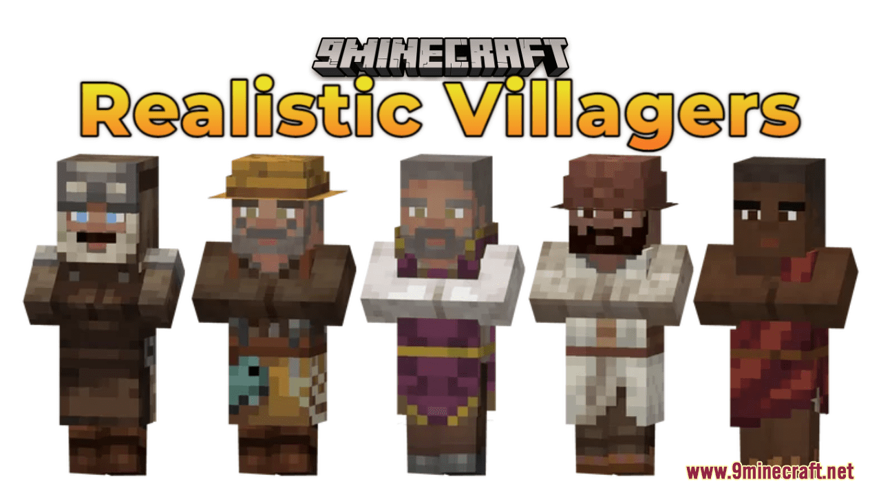 Realistic Villagers Resource Pack (1.20.4, 1.19.4) - Texture Pack 1