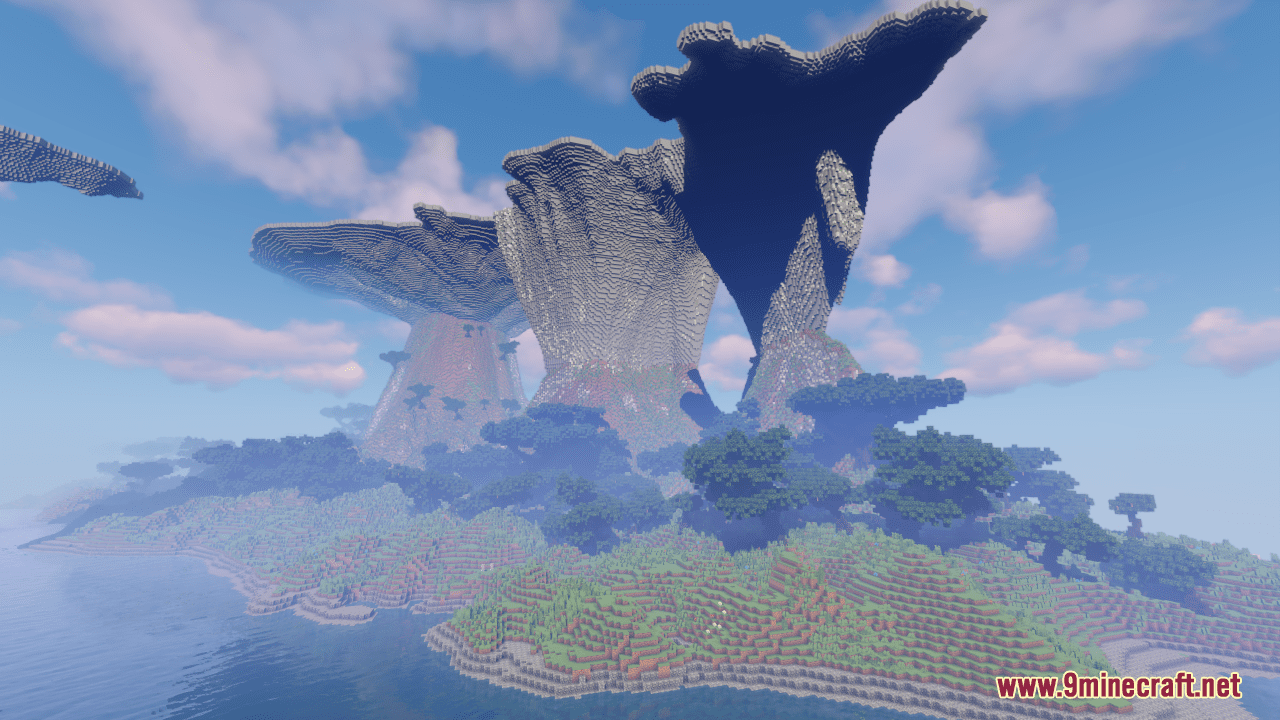 Realm of The Pillars Map (1.21.1, 1.20.1) - Mushroom Mountains Terrain 2