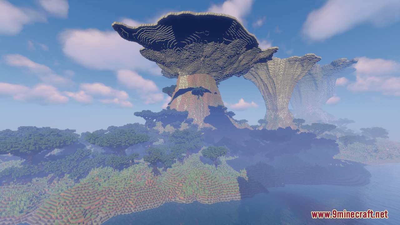 Realm of The Pillars Map (1.21.1, 1.20.1) - Mushroom Mountains Terrain 5