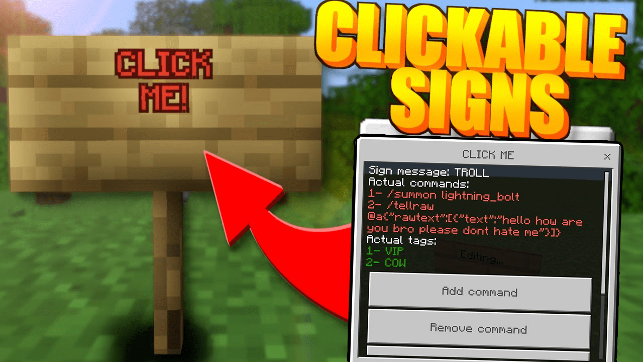 Sign Clicker Addon (1.20) - Compatible with Other Addons 1