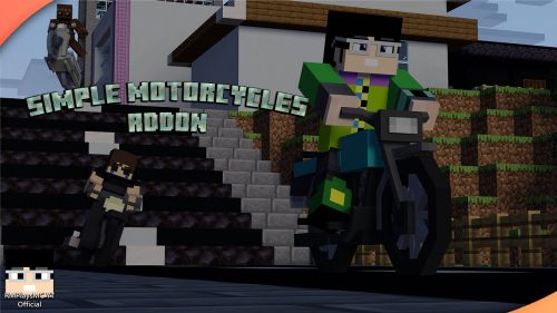 Simple Motorcycles Addon (1.20) – MCPE/Bedrock Mod Thumbnail