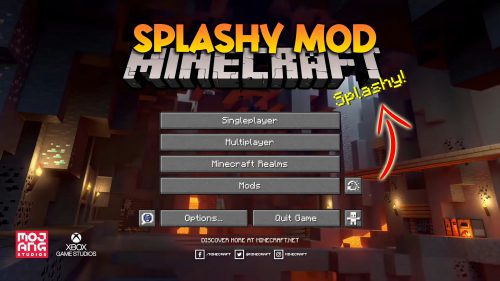 Splashy Mod (1.20.4, 1.19.4) – Customize The Main Menu Thumbnail