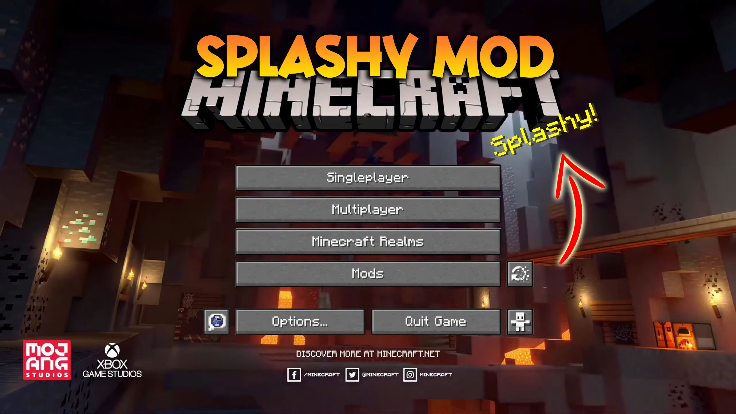 Splashy Mod (1.20.4, 1.19.4) - Customize The Main Menu 1