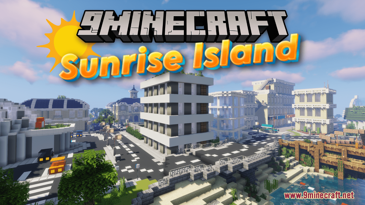 Sunrise Island Map (1.21.1, 1.20.1) - Vibrant Cityscape 1