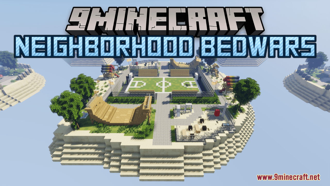 The Neighborhood Map (1.21.1, 1.20.1) - Bedwars Map 1