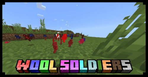 The Wool Soldiers Addon (1.20) – MCPE/Bedrock Mod Thumbnail