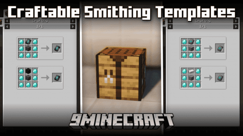 Craftable Smithing Templates Mod (1.20.2, 1.20.1) – New Recipes For Smithing Templates Thumbnail