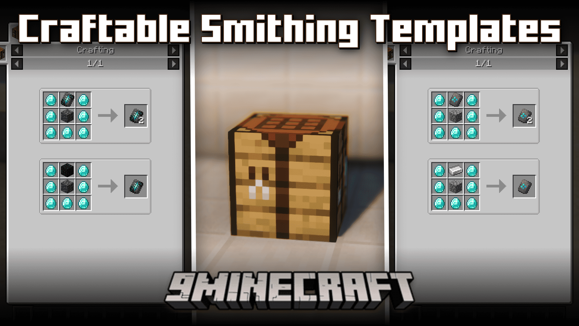 Craftable Smithing Templates Mod (1.20.2, 1.20.1) - New Recipes For Smithing Templates 1