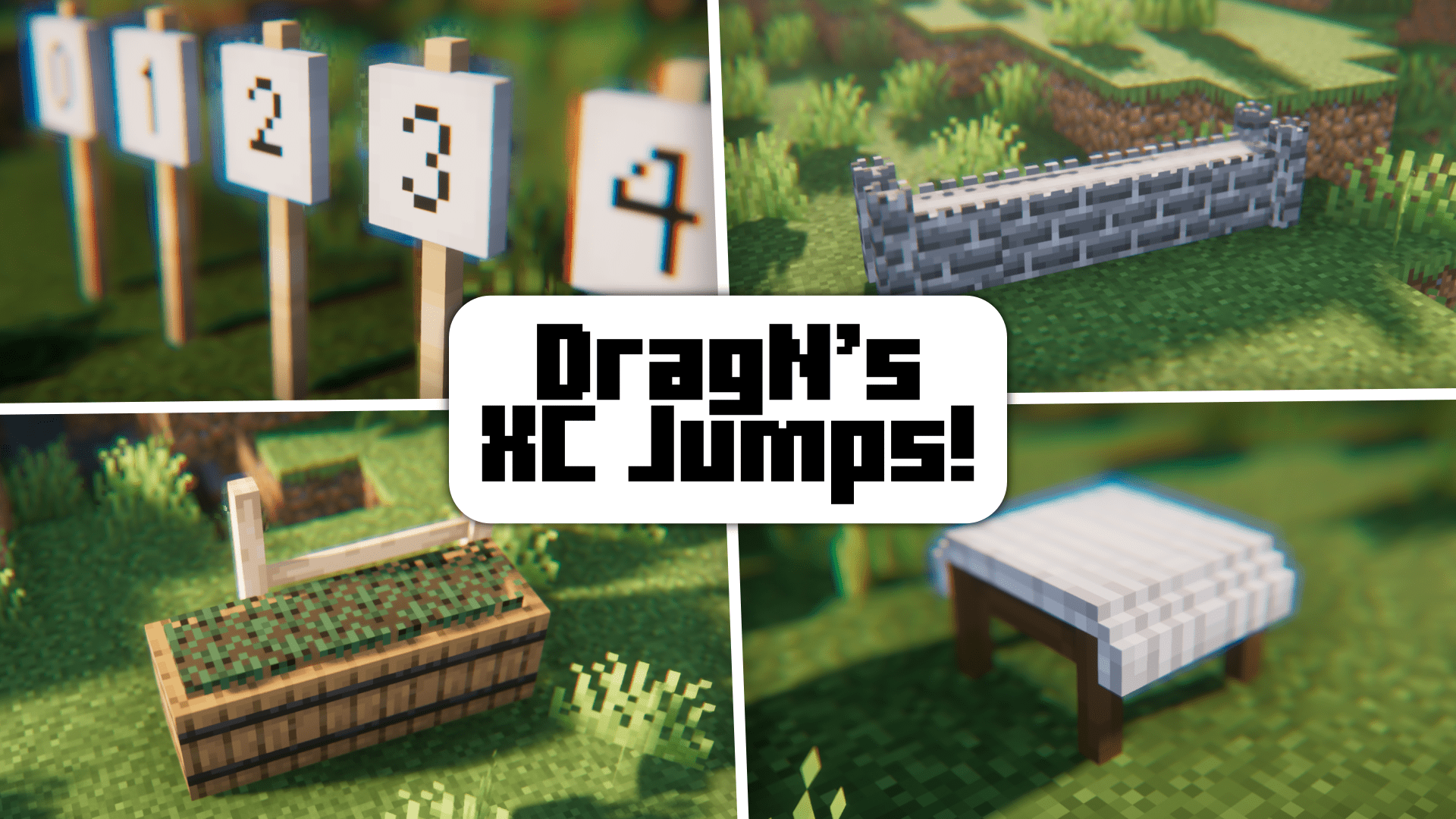 DragN's XC Jumps Mod (1.20.1, 1.19.2) - 20+ New Horse Jump Hurdles 1