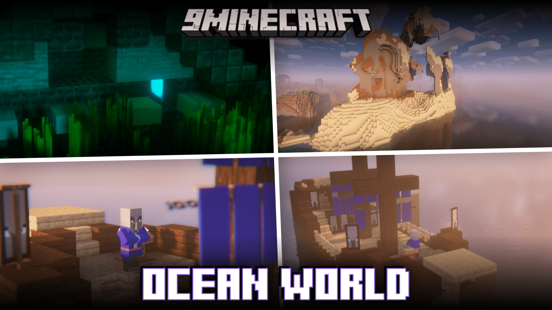 Ocean World Mod (1.20.1, 1.19.4) - Less Land, More Oceans 1