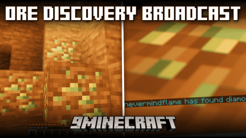 Ore Discovery Broadcast Mod (1.21.1, 1.20.1) – Sends Chat Announcements Upon Ore Discovery Thumbnail