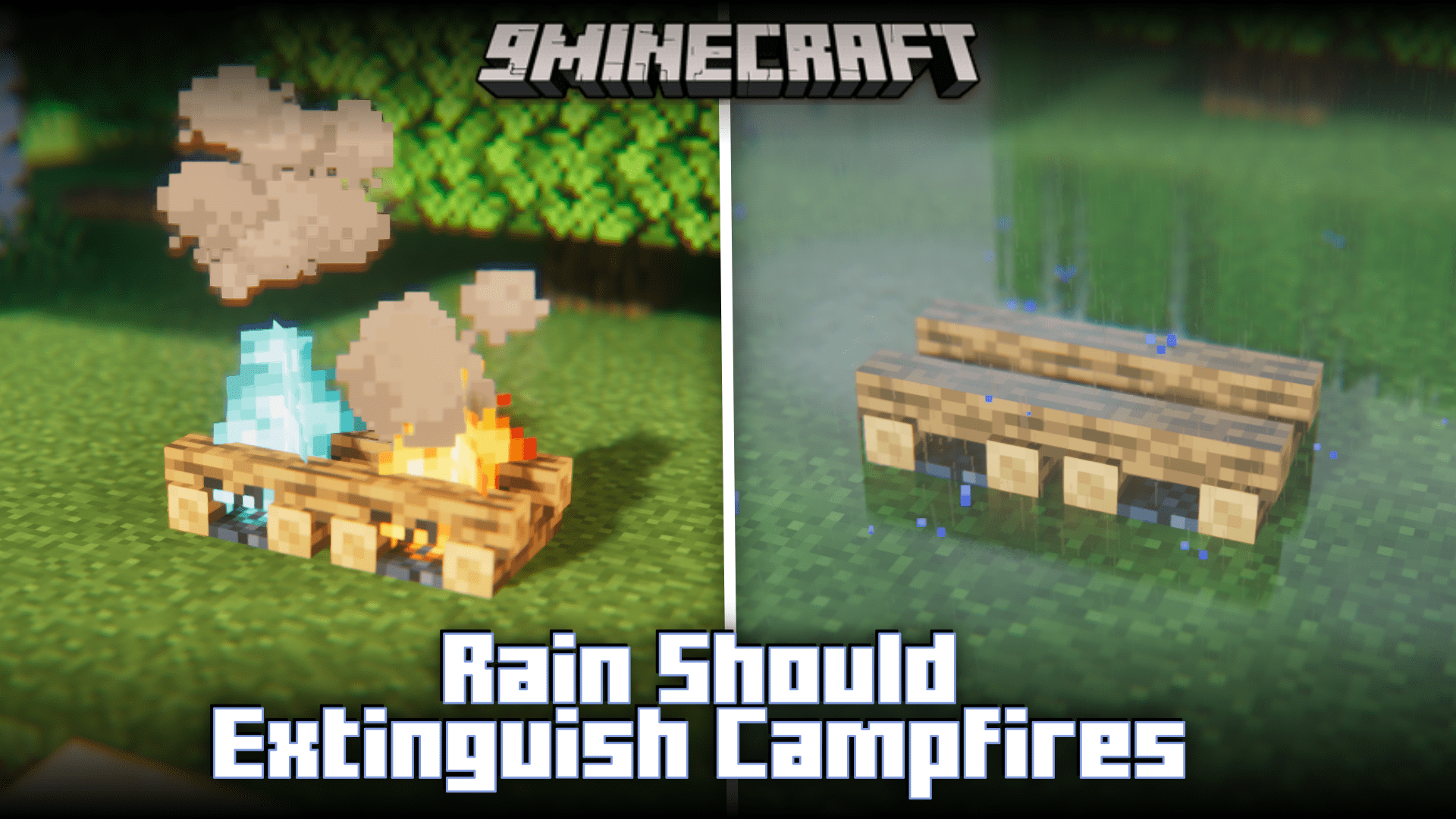 Rain Should Extinguish Campfires Mod (1.20.4, 1.19.4) 1