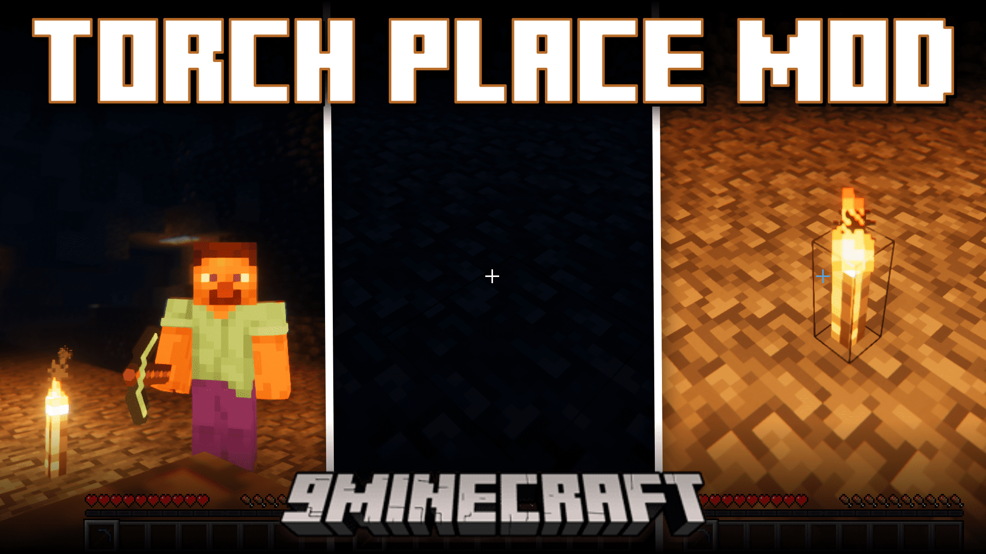 Torch Place Mod (1.20.1, 1.19.3) - Auto Pick Torches From Inventory 1